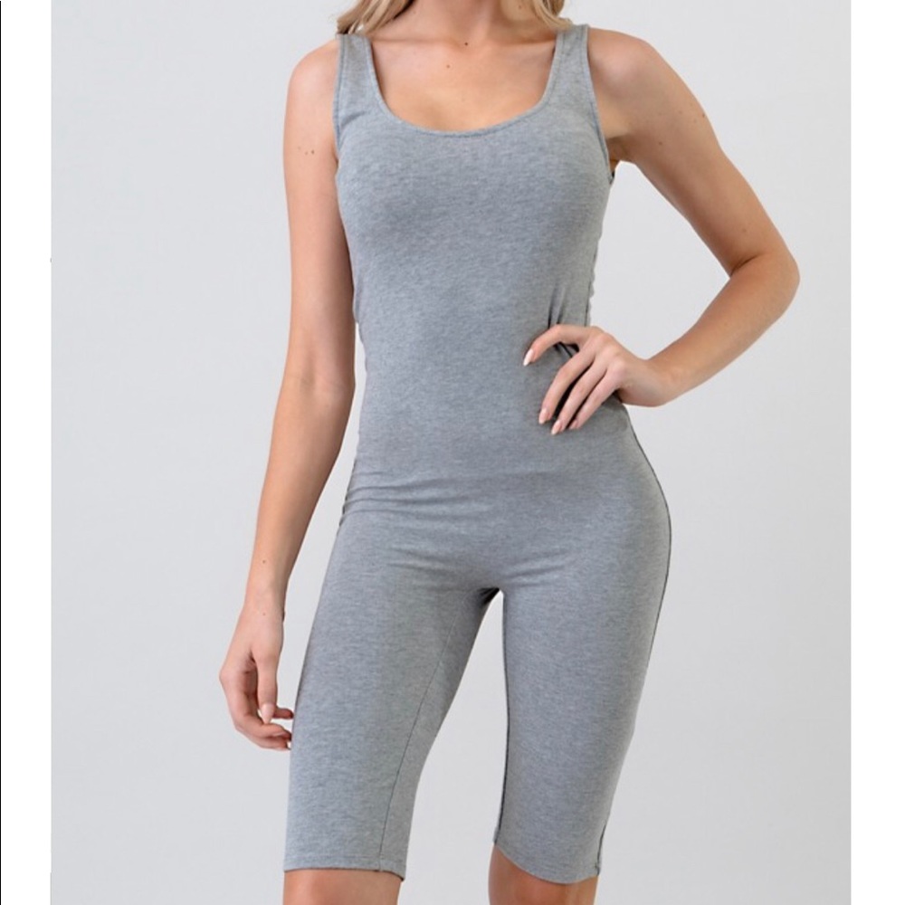 💜💛💙SCOOP NECK TANK BIKER SUIT💚💙💜